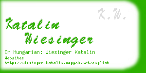 katalin wiesinger business card